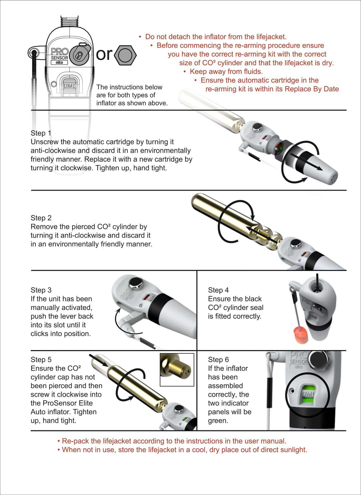 275N ProSensor Elite Re-Arming Kit 60g